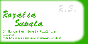 rozalia supala business card